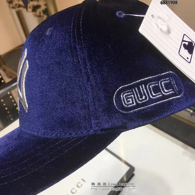 MLB 專櫃同步 NY與Gucci聯名款棒球帽 情侶款 6881908 LLWJ5652